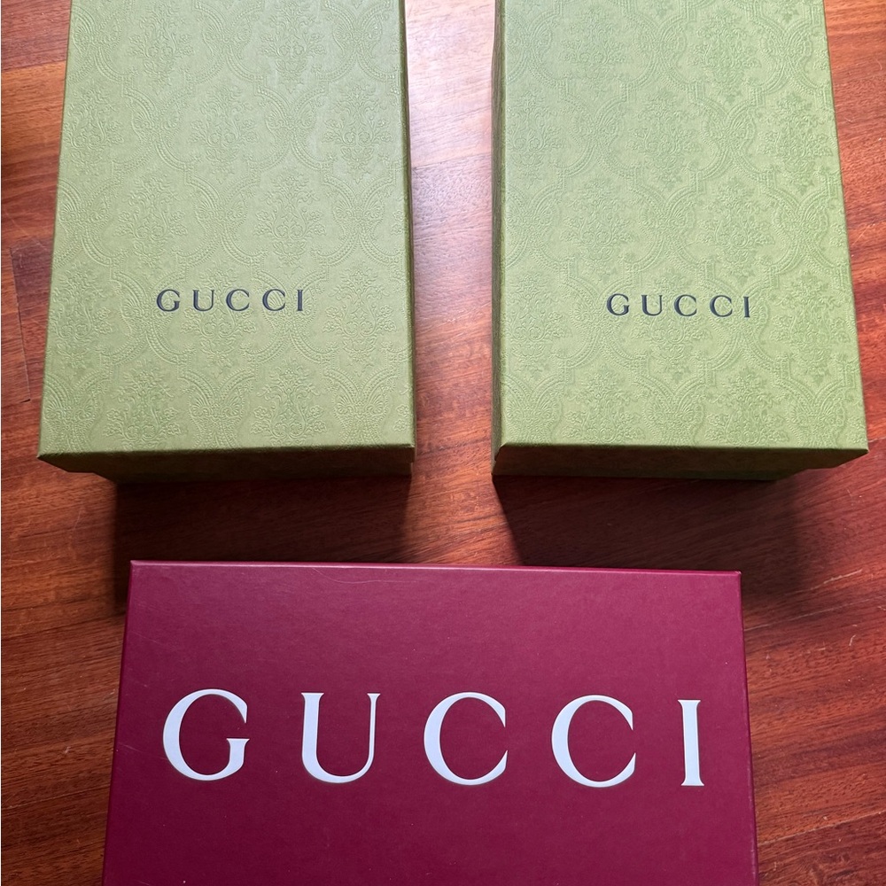 Gucci Green and Burgundy Boxes